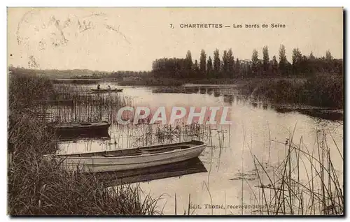 Ansichtskarte AK Chartrettes Les bords de Seine Bateau