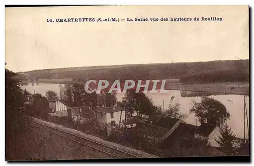 Ansichtskarte AK Chartrettes La Seine Vue des Hauteurs de rouillon