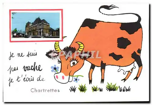 Cartes postales moderne Chartrettes Vache