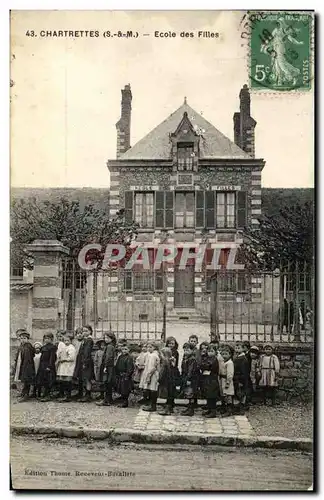 Cartes postales Chartrettes Ecole des Filles Enfants