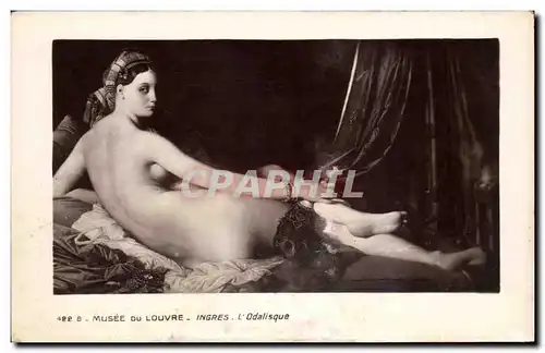 Ansichtskarte AK Musee Du Louvre Paris Ingres L&#39Odalisque