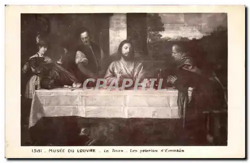 Ansichtskarte AK Musee De Louvre Le titien Les peterais d&#39Emmaus Christ