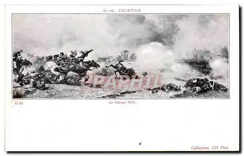 Ansichtskarte AK Chartier La Charge 1870 Militaria