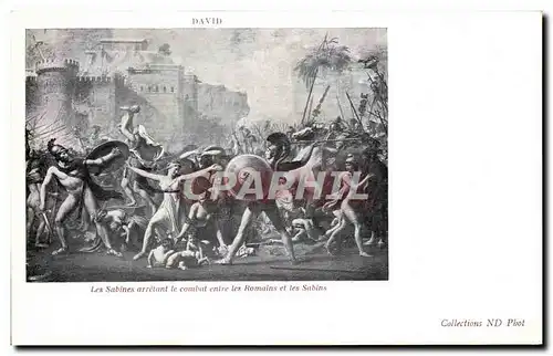 Cartes postales David Les Sabines Arretant le Combat Entre les Romains et les Sabins