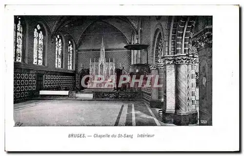 Cartes postales Bruges Chapelle du St Sang Interieur