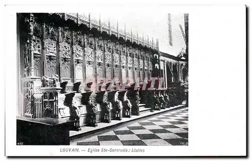 Cartes postales Louvain Eglise Ste Gertrude Stalles