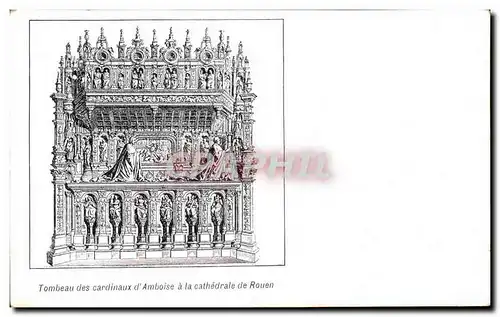 Ansichtskarte AK Tombeau des Cardinaux d&#39Amboise a La Cathedrale de Rouen