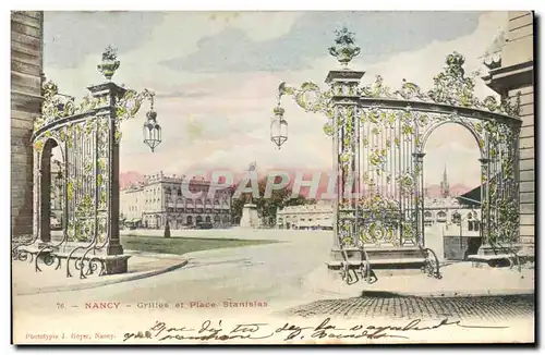 Cartes postales Nancy Grilles et Place Stanislas