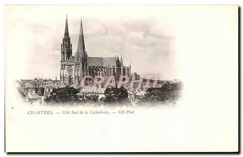 Cartes postales Chartres Cote Sud de la Cathedrale