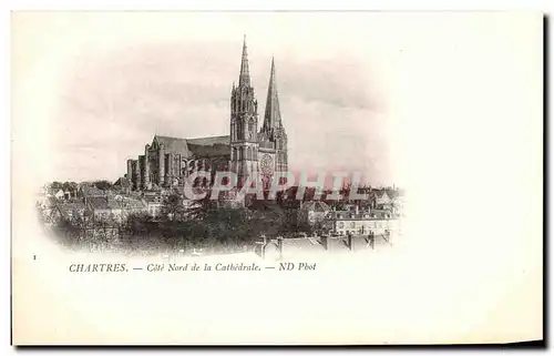 Cartes postales Chartres Cote Nord de la Cathedrale