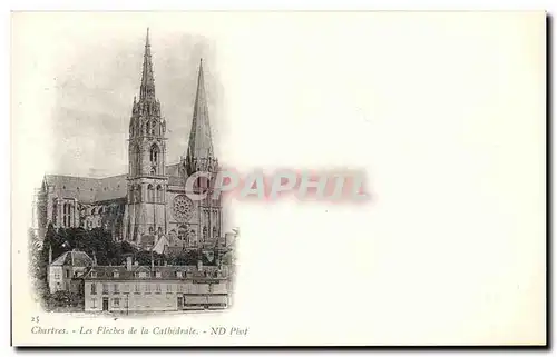 Cartes postales Chartres Les Fleches de la Cathedrale