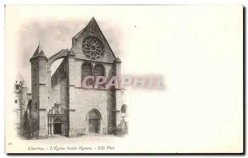 Cartes postales Chartres L&#39Eglise Saint Aignan