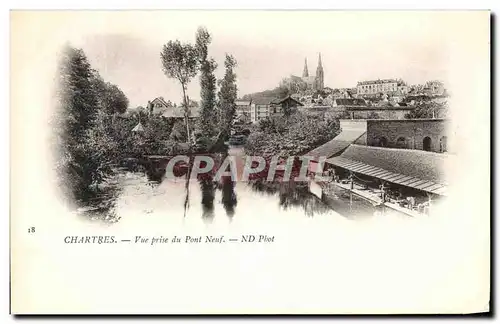 Ansichtskarte AK Chartres Vue Prise du Pont Neuf Lavoir