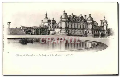 Cartes postales Chateau De Chantilly Le Parterre Les Bassins