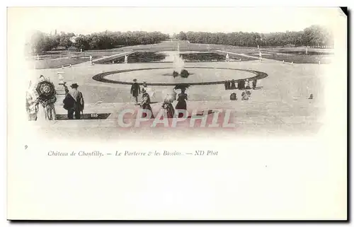 Ansichtskarte AK Chateau De Chantilly Le Parterre Les Bassins