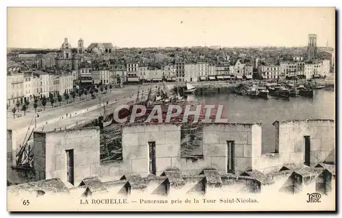 Ansichtskarte AK La Rochelle Panorama Pris de La Tour Saint Nicolas Bateaux