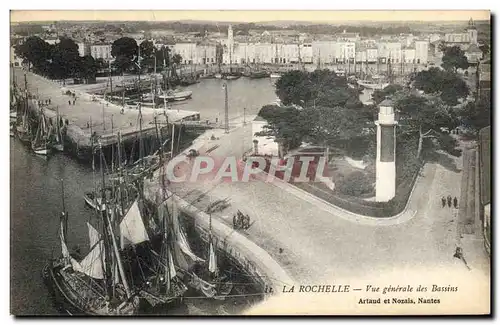 Ansichtskarte AK La Rochelle Vue Generale des Bassins Bateaux