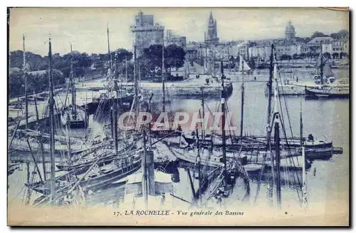 Ansichtskarte AK La Rochelle Vue Generale des Bassins Bateaux