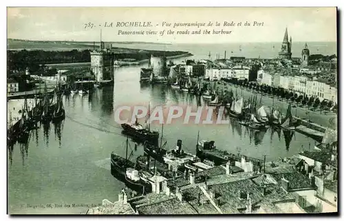 Ansichtskarte AK La Rochelle Vue Panoramique de La Rade et Du Port Bateaux