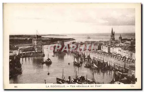 Ansichtskarte AK La Rochelle Vue Generale Du Port Bateaux