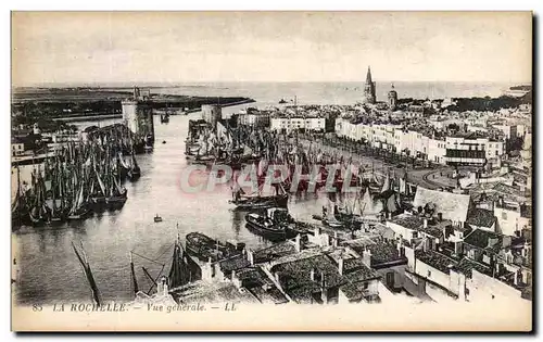 Cartes postales La Rochelle Vue Generale Bateaux