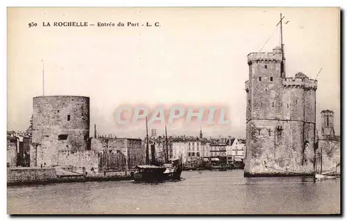 Cartes postales La Rochelle Entree du Port Bateau