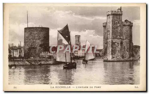 Cartes postales La Rochelle L'Entree du Port Bateau