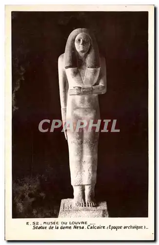 Cartes postales Musee Du Louvre Ststaue De La Dame Nesa Calcaire Egypte