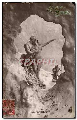 Cartes postales Le Baiser Bonne annee