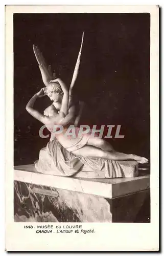 Cartes postales Musee Du Louvre Paris Canova L&#39Amour et Psyche