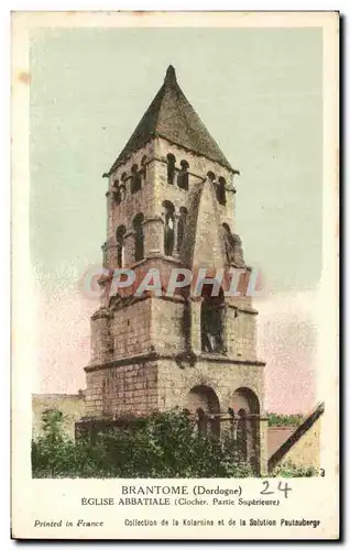 Cartes postales Brantome Eglise Abbatiale clocher