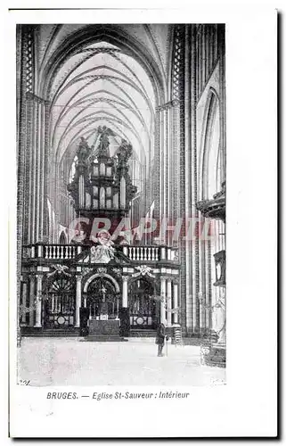 Ansichtskarte AK Bruges Eglise St Sauveur Interieur