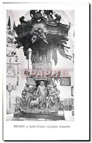 Cartes postales Malines Eglise St Jean la Chaire Ensemble