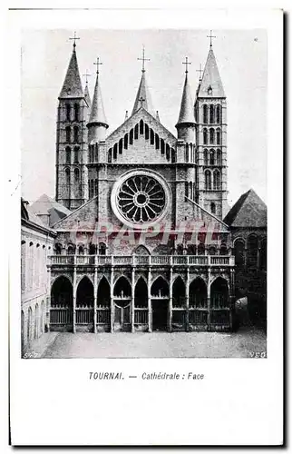 Cartes postales Tournai Cathedrale Face