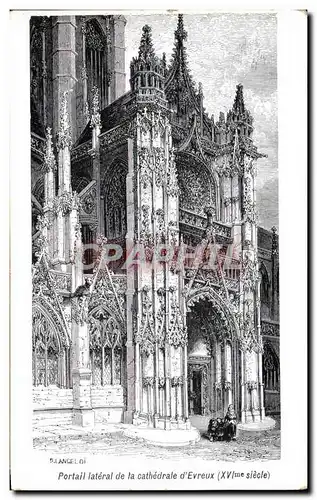 Cartes postales Portail lateral de la Cathedrale d&#39Evreux