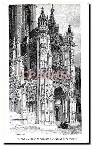 Cartes postales Portail lateral de la Cathedrale d'Evreux