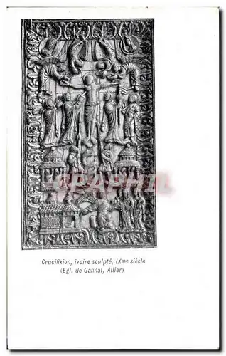 Cartes postales Crucifixion ivoire sculpte Eglise de Gannat Allier