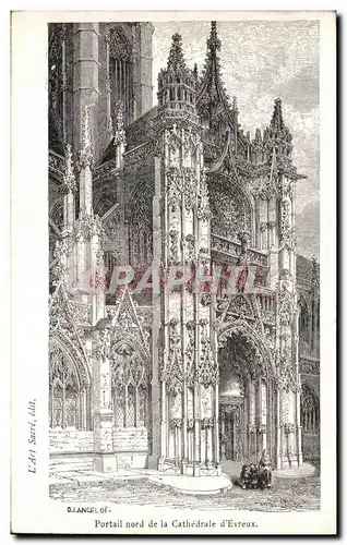 Cartes postales Portail nord de la Cathedrale d'Evreux