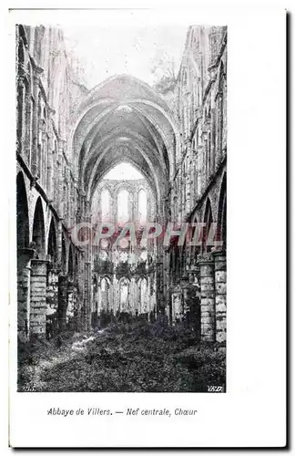 Cartes postales Abbaye de Villers Nef centrale Choeur