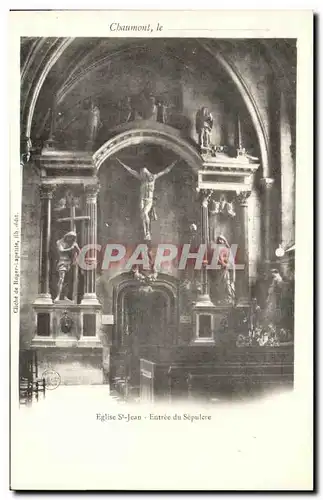 Ansichtskarte AK Eglise St Jean Entree du Sepulcre Chaumont Christ