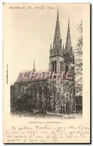 Cartes postales Moulins le Facade De La Cathedrale