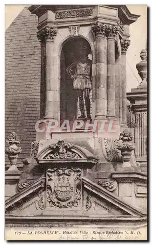 Ansichtskarte AK La Rochelle Hotel de Ville Statue Richelieu