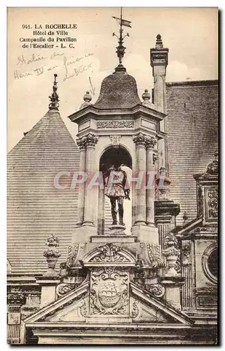 Cartes postales La Rochelle Hotel de Ville Campanlle du pavillon de l&#39escalier