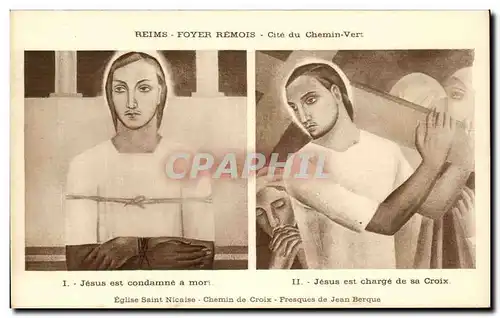 Ansichtskarte AK Reims Foyer Remois Cite Du Chemin Vert Jesus Est Condamne A Mort Jean Bergue