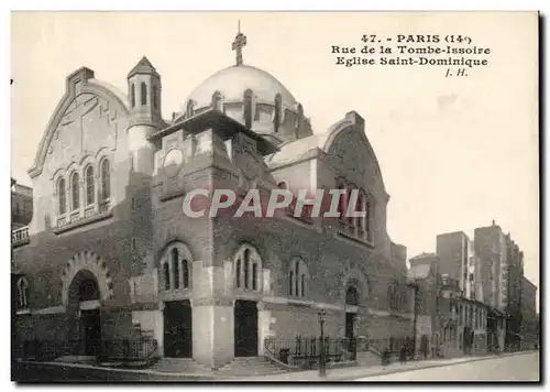 Cartes postales Paris Rue De La Tombe Issoire Eglise Saint Dominique