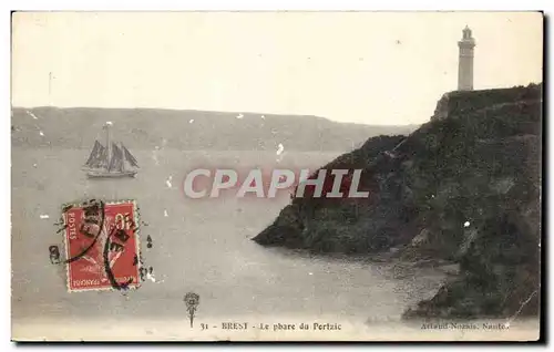 Cartes postales Brest Le Phare du Portzic Bateau