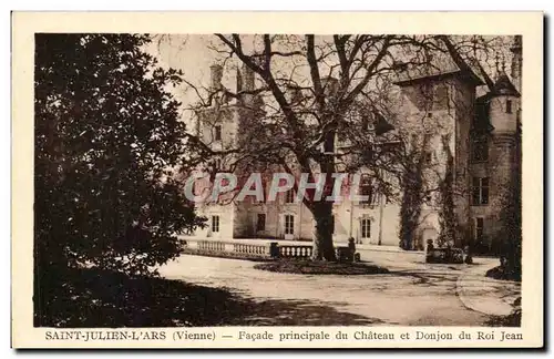Cartes postales Saint Julien L'Ars Facade principale du Chateau et Donjon du Roi Jean
