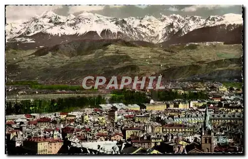 Cartes postales moderne Grenoble Vue Generale et le Chaine de Belledonne