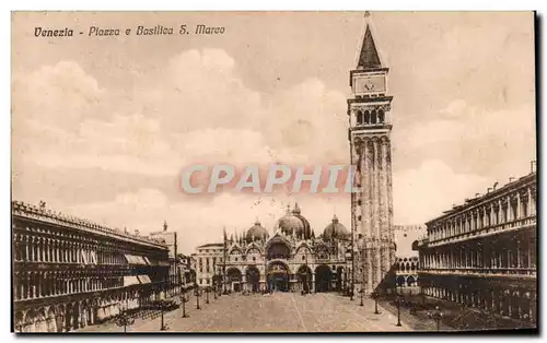 Ansichtskarte AK Venezia Piazza e Basilica S Marco