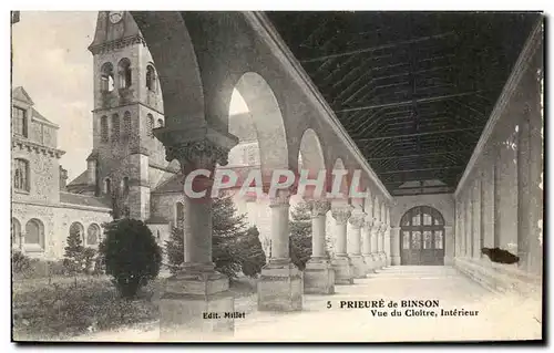 Cartes postales Prieure de Binson Vue du Cloitre Interieur